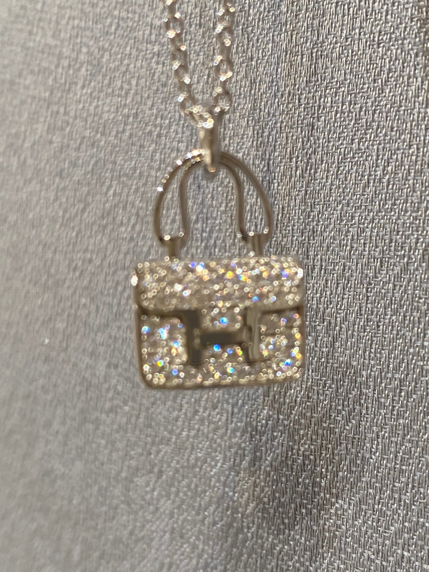 [baslovejewels]CONSTANCE PEDANT DIAMOND NECKLACE