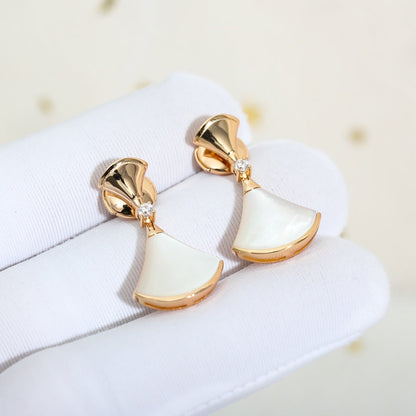 [Basjewels]DREAM MOP PINK GOLD EARRINGS