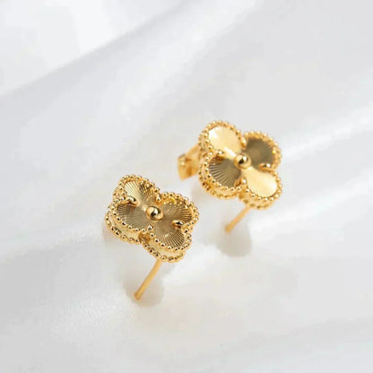 [Basjewels]CLOVER MEDIUM 1 MOTIFS LASER EARRINGS