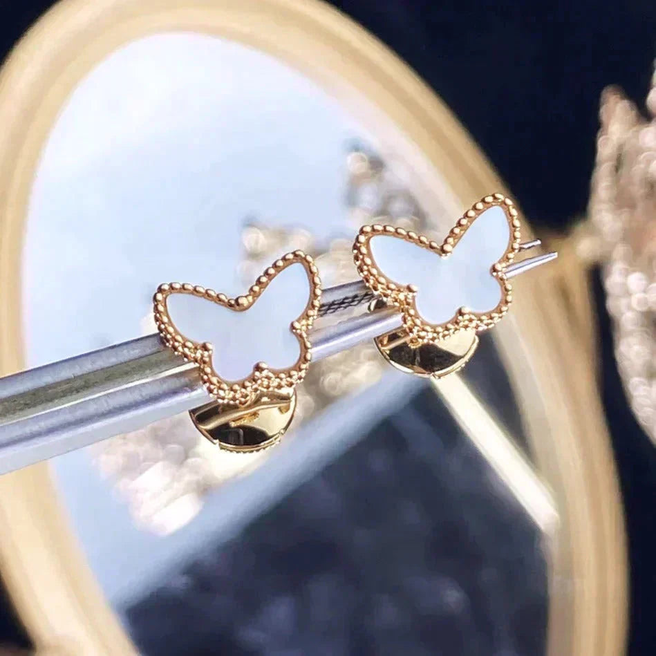 [Basjewels]SWEET BUTTERFLY MOP EARSTUDS