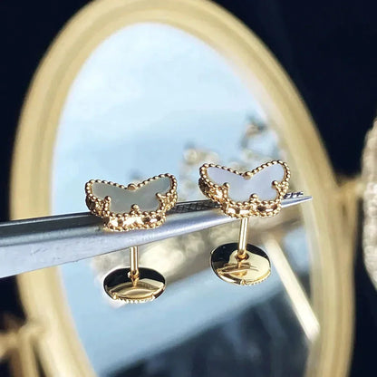 [Basjewels]SWEET BUTTERFLY MOP EARSTUDS