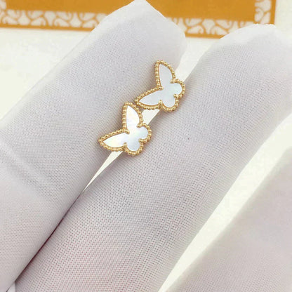 [Basjewels]SWEET BUTTERFLY MOP EARSTUDS