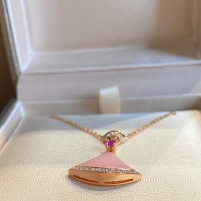 [Basjewels]DREAM NECKLACE PINK OPAL