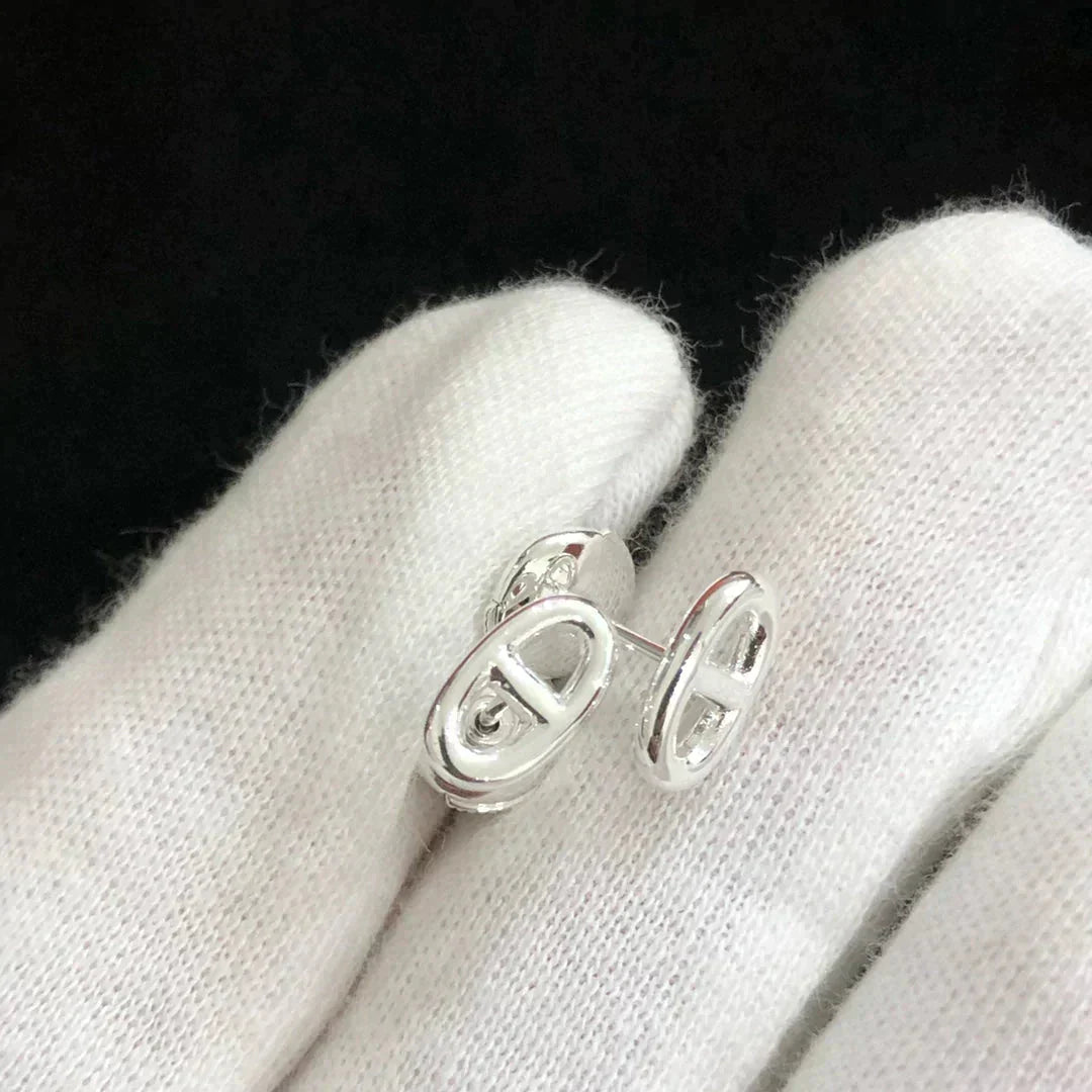 [baslovejewels]CHAINE SMALL EARRINGS GOLD AND SILVER