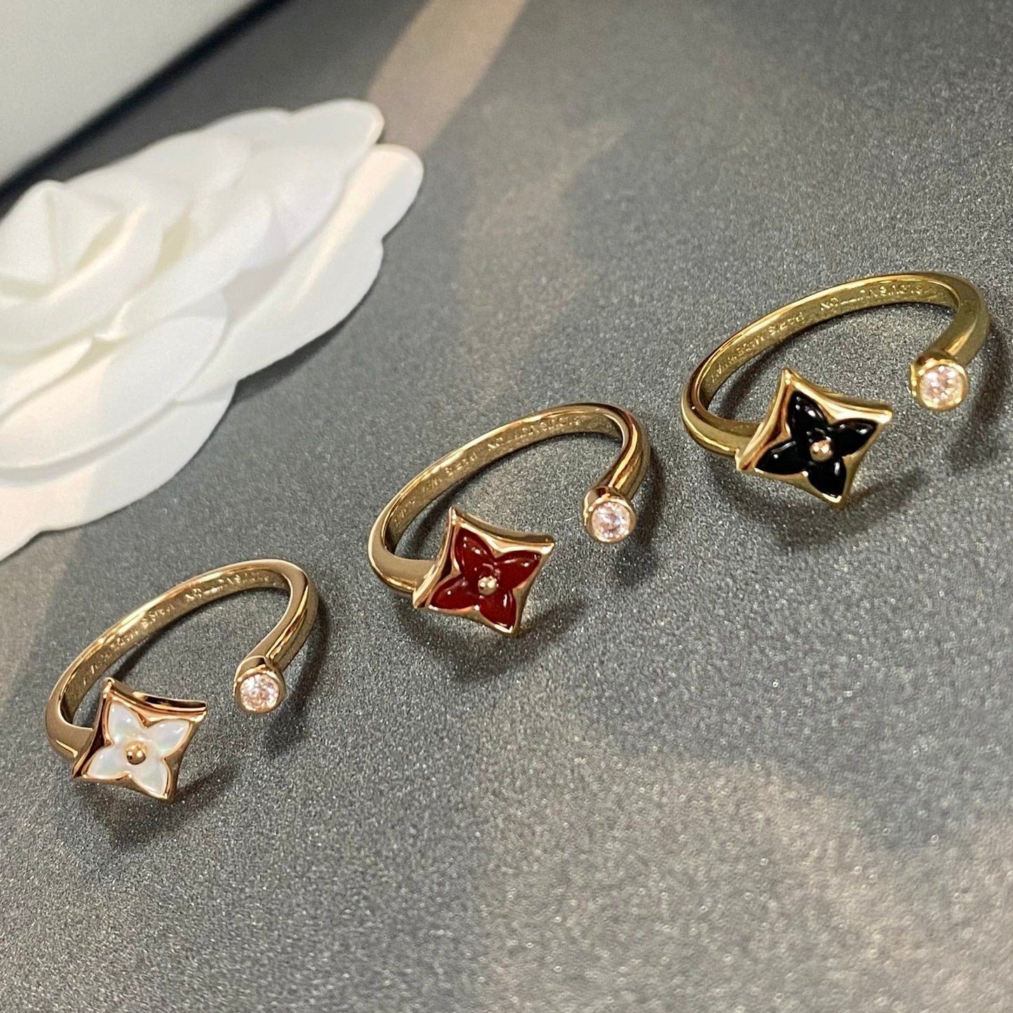 [Basjewels]STAR 1 DIAMOND OPEN RING