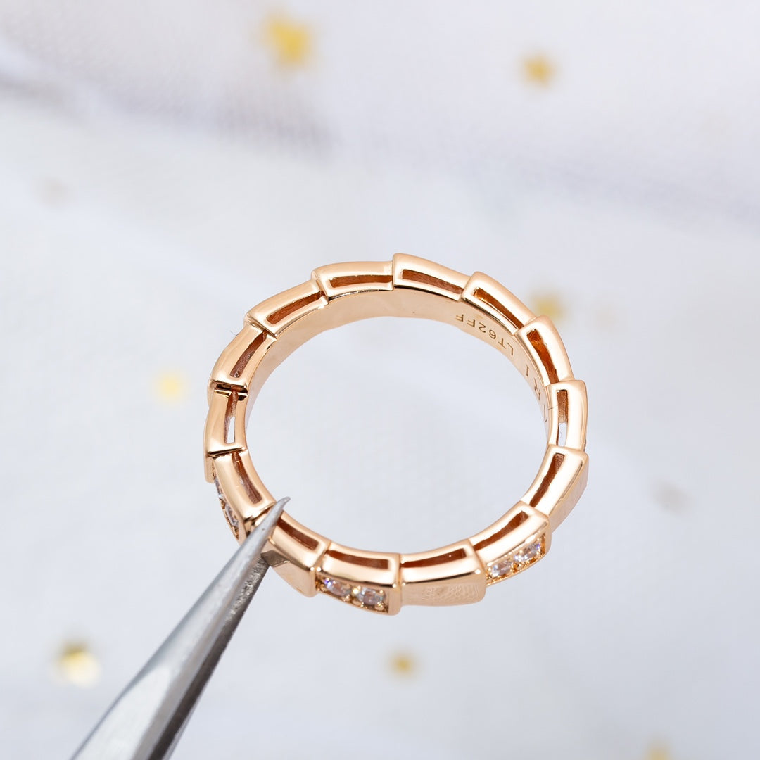 [Basjewels]SERPENTI RING PINK GOLD  3MM