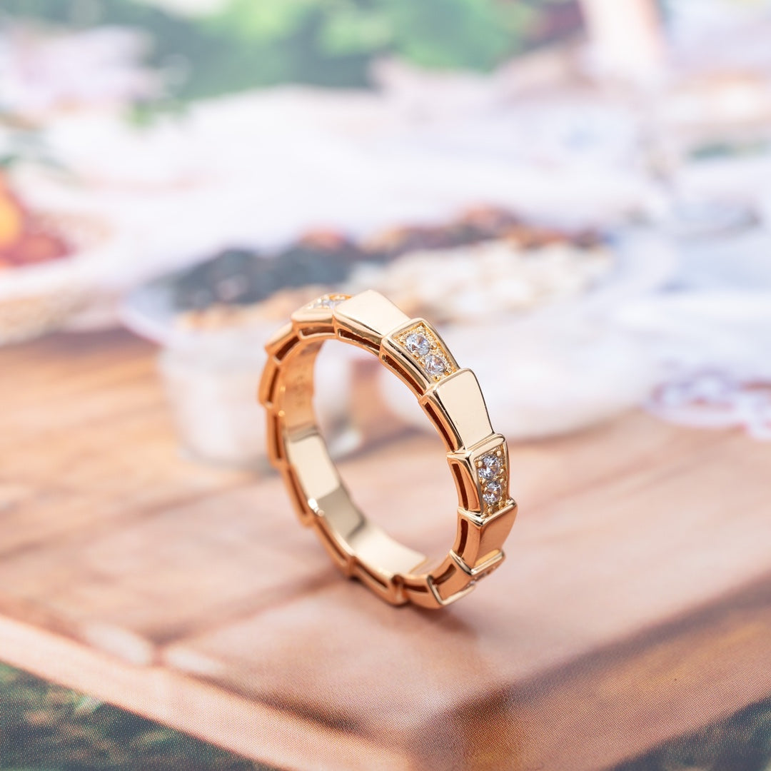 [Basjewels]SERPENTI RING PINK GOLD  3MM