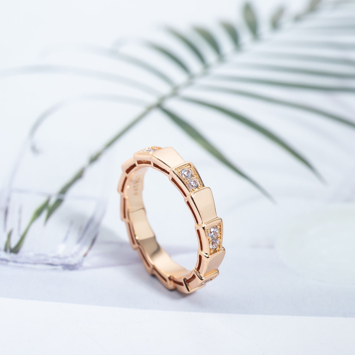 [Basjewels]SERPENTI RING PINK GOLD  3MM