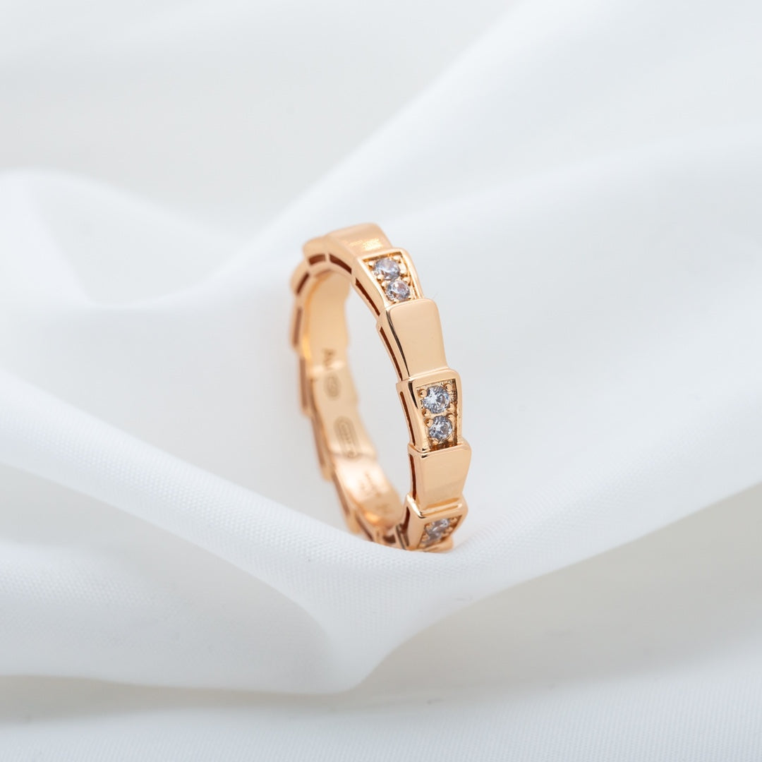 [Basjewels]SERPENTI RING PINK GOLD  3MM