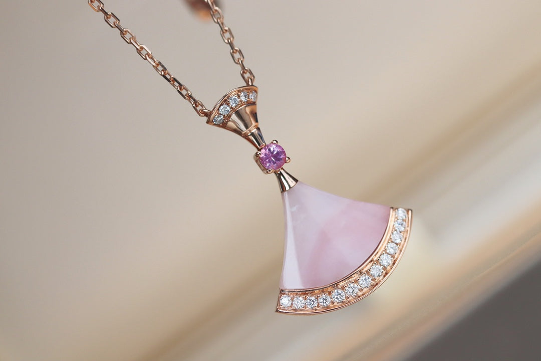 [Basjewels]DREAM NECKLACE PINK MOP DIAMOND