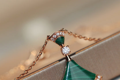 [Basjewels]DREAM NECKLACE MALACHITE DIAMOND