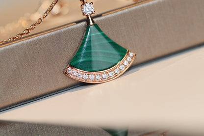 [Basjewels]DREAM NECKLACE MALACHITE DIAMOND