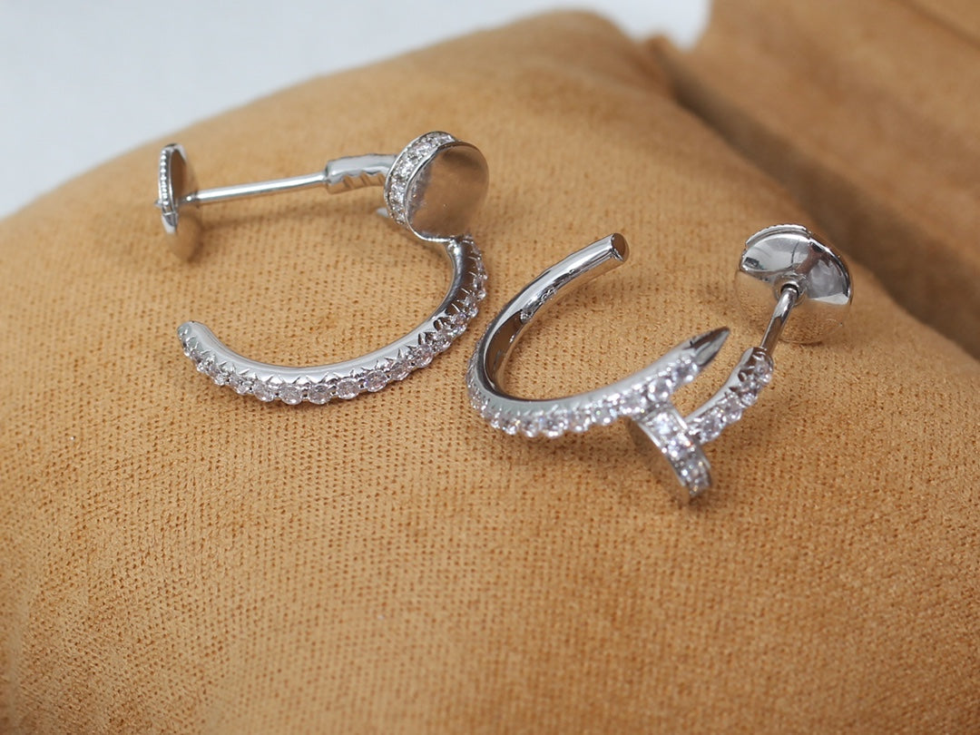 [Basjewels]JUSTE EARRINGS 12.75MM SILVER DIAMOND