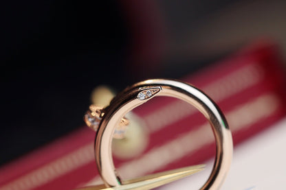 [Basjewels]JUSTE RING 2.65MM PINK GOLD DIAMOND