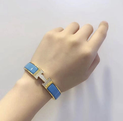 [Basjewels]HM CLOUD BLUE BRACELET GOLD DIAMOND