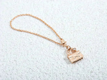 [Basjewels]AMULETTE PEDANT ROSE GOLD NECKLACE