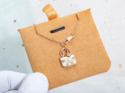 [baslovejewels]AMULETTE PEDANT ROSE GOLD NECKLACE