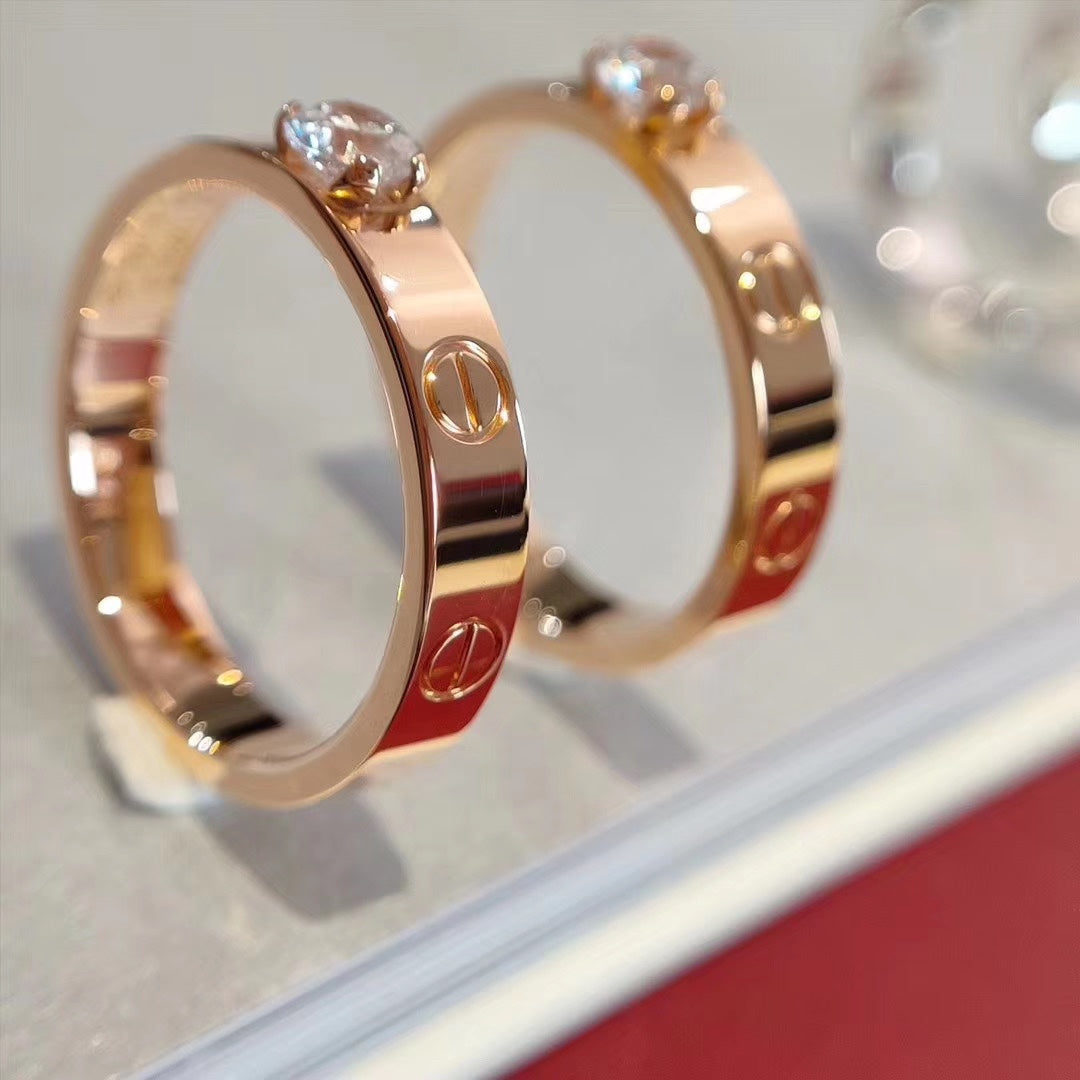 [baslovejewels]LOVE RING 3.6MM 1 BIG DIAMOND