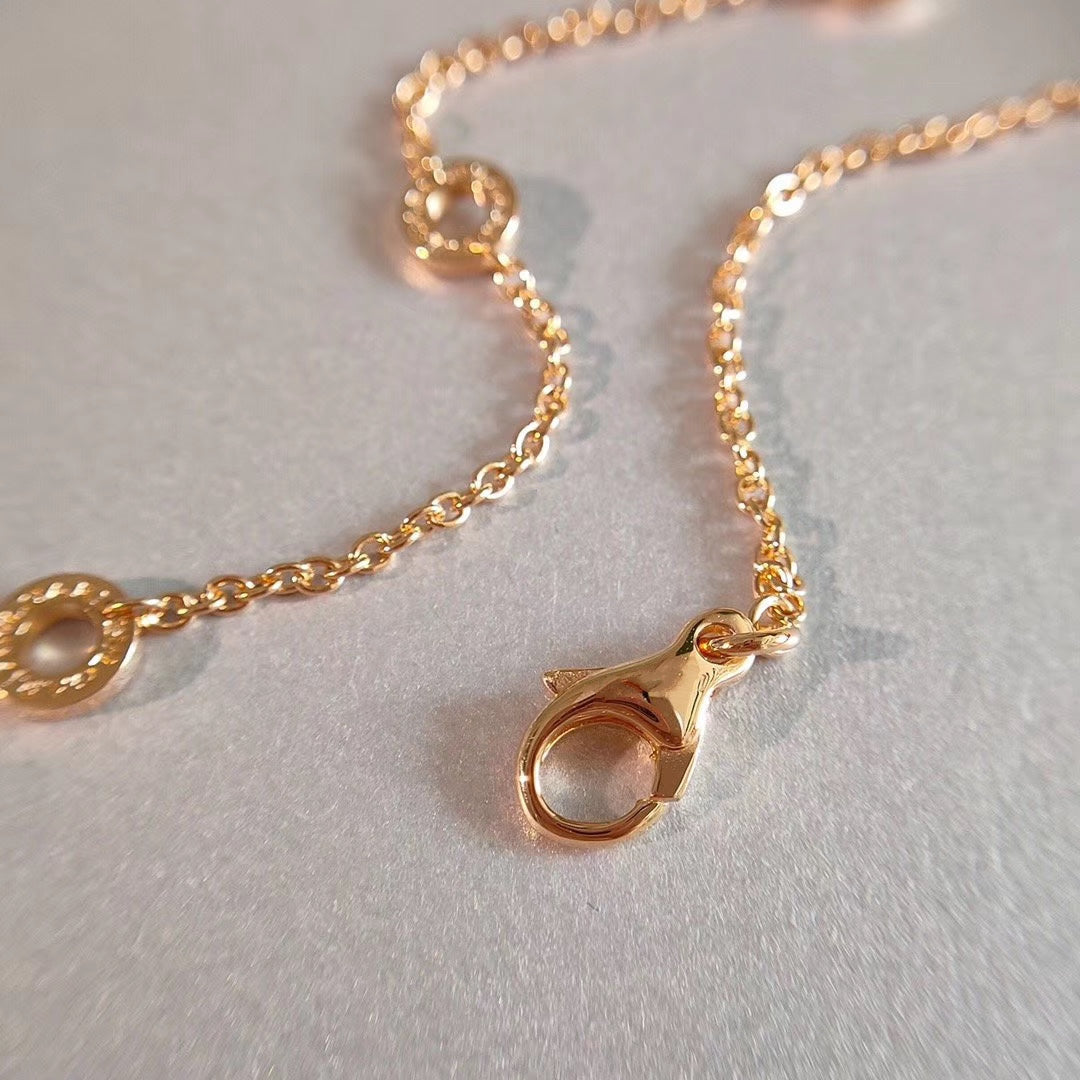 [Basjewels]ZERO 1 NECKLACE PINK GOLD