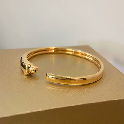 [Basjewels]PANTHERE GOLD OPEN BRACELET