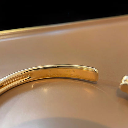 [Basjewels]PANTHERE GOLD OPEN BRACELET