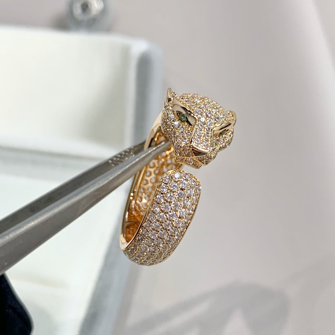 [baslovejewels]PANTHERE PINK GOLD DIAMOND RING