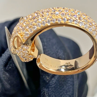 [Basjewels]PANTHERE PINK GOLD DIAMOND RING