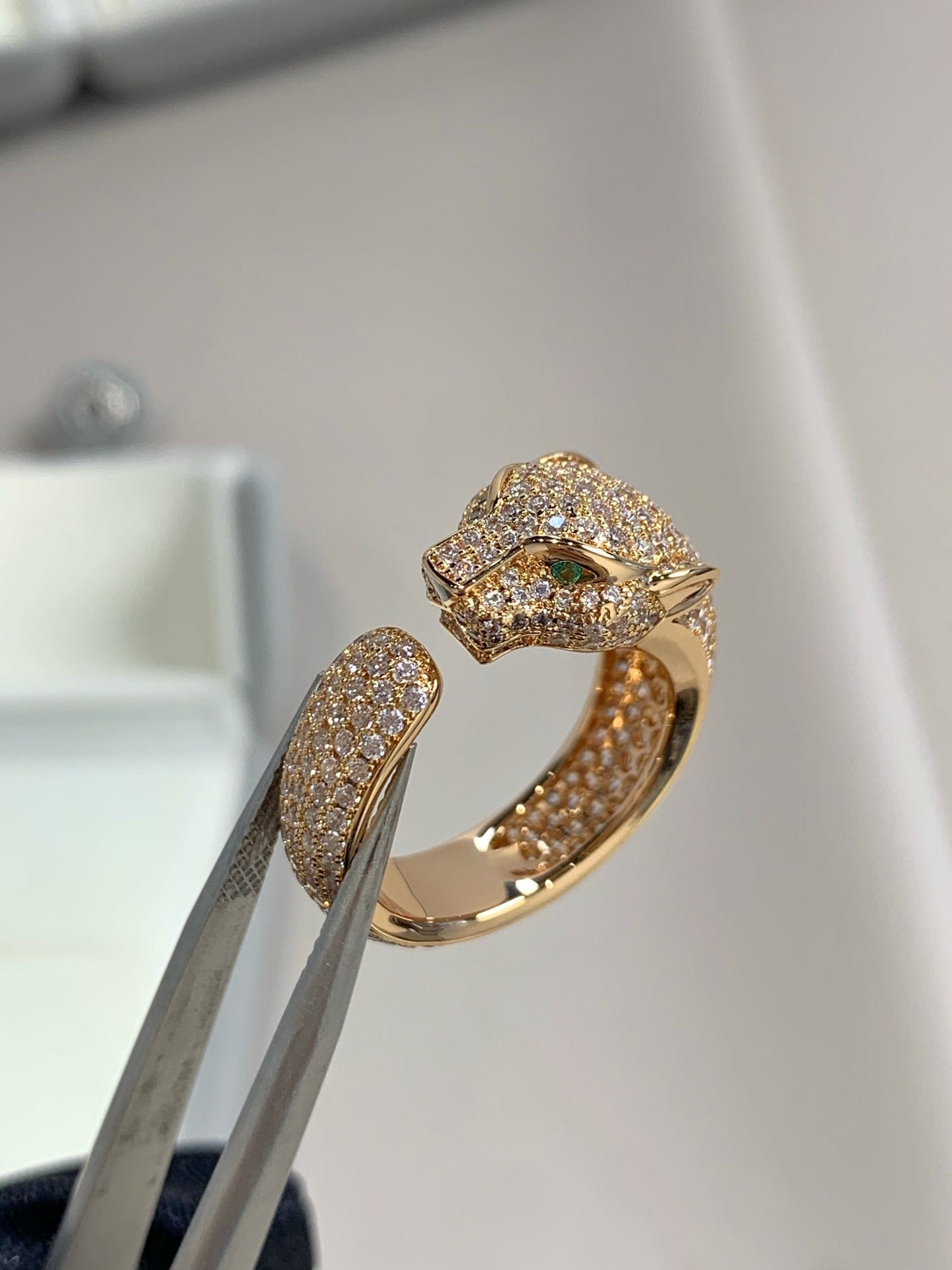 [Basjewels]PANTHERE PINK GOLD DIAMOND RING