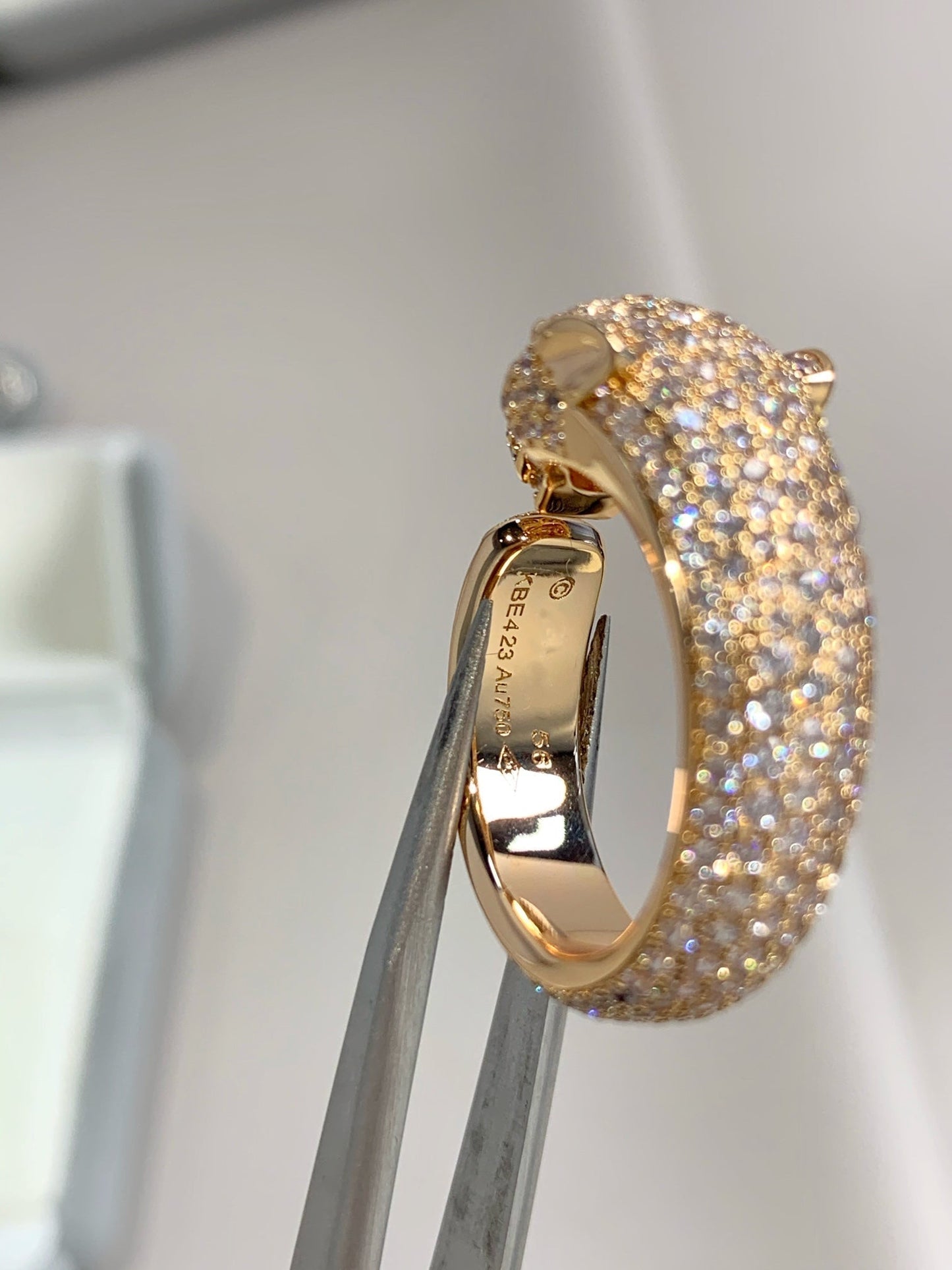 [Basjewels]PANTHERE PINK GOLD DIAMOND RING