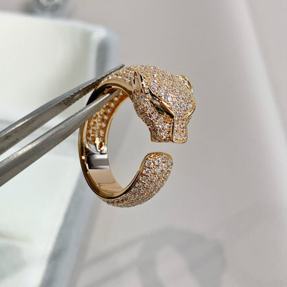 [Basjewels]PANTHERE PINK GOLD DIAMOND RING