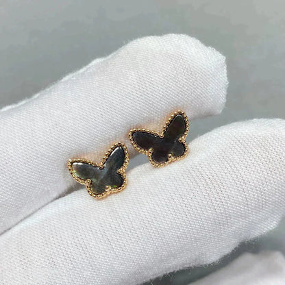 [Basjewels]BUTTERFLY DARK MOP  EARRINGS