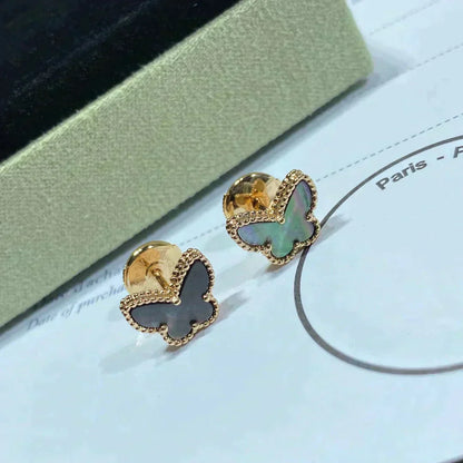 [Basjewels]BUTTERFLY DARK MOP  EARRINGS