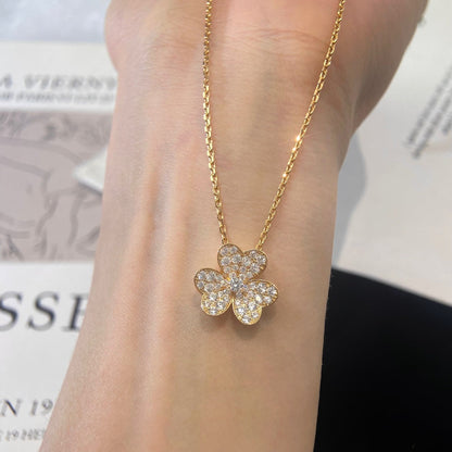 [Basjewels]FLOWER DIAMOND NECKLACE