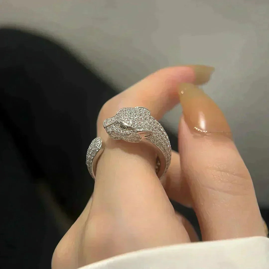 [Basjewels]PANTHERE 5.5MM ALL DIAMOND RING