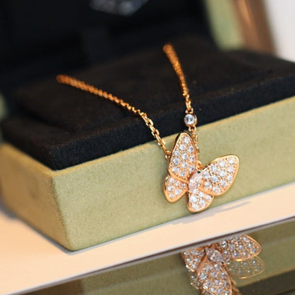 [Basjewels]BUTTERFLY DIAMOND NECKLACE