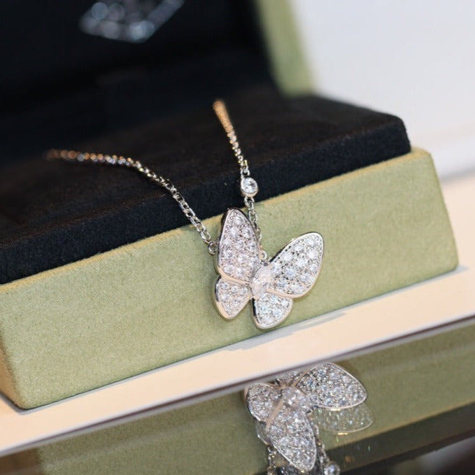 [Basjewels]BUTTERFLY DIAMOND NECKLACE