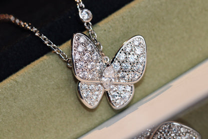 [Basjewels]BUTTERFLY DIAMOND NECKLACE