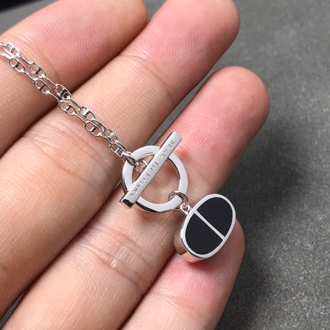 [baslovejewels]CHAINE VERSO BLACK CERAMIC  NECKLACE