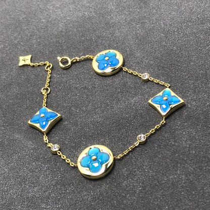[baslovejewels]STAR AND SUN TURQUOISE 4 MOTIFS 3 DIAMONDS