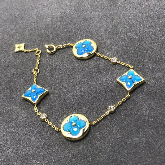 [baslovejewels]STAR AND SUN TURQUOISE 4 MOTIFS 3 DIAMONDS