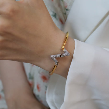 [baslovejewels]VOLTE UPSITE DOWN GOLD DIAMOND BRACELET