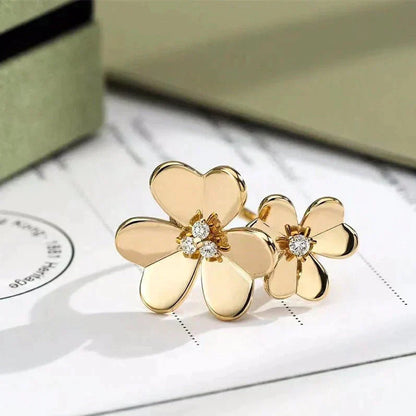 [Basjewels]CLOVER COMOS GOLD DIAMOND RING