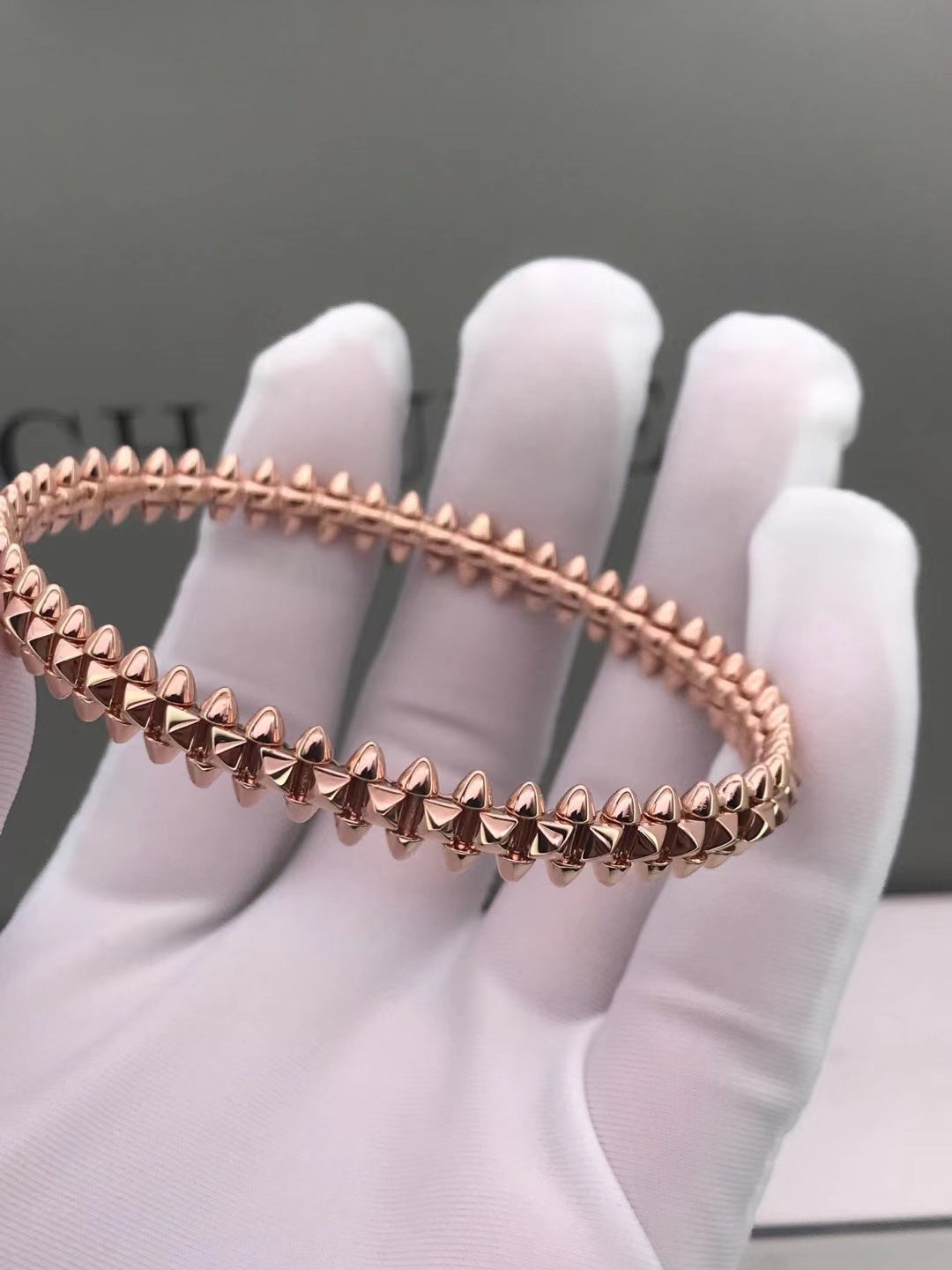 [Basjewels]CLASH PINK GOLD BRACELET