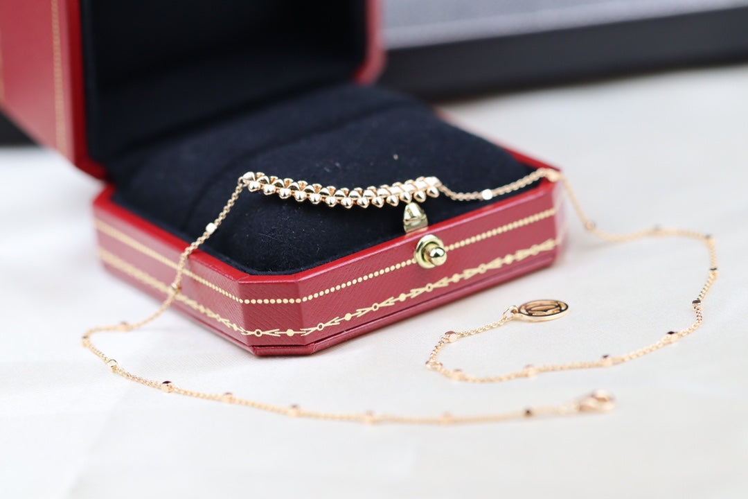 [Basjewels]CLASH PINK GOLD NECKLACE