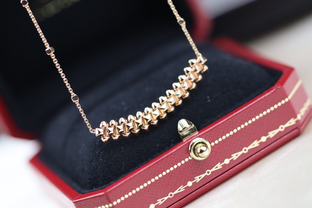 [Basjewels]CLASH PINK GOLD NECKLACE