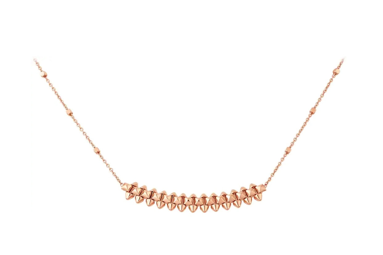 [Basjewels]CLASH PINK GOLD NECKLACE