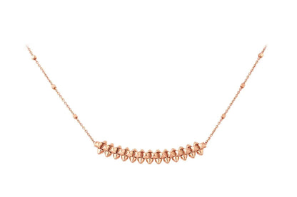 [Basjewels]CLASH PINK GOLD NECKLACE