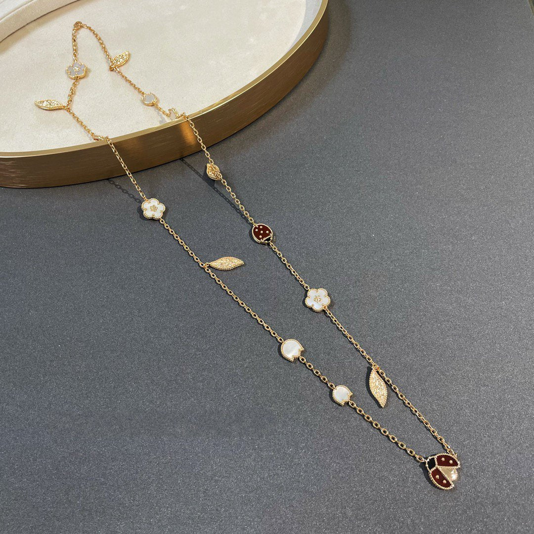 [Basjewels]LUCKY SPRING 15 MOTIFS GOLD NECKLACE