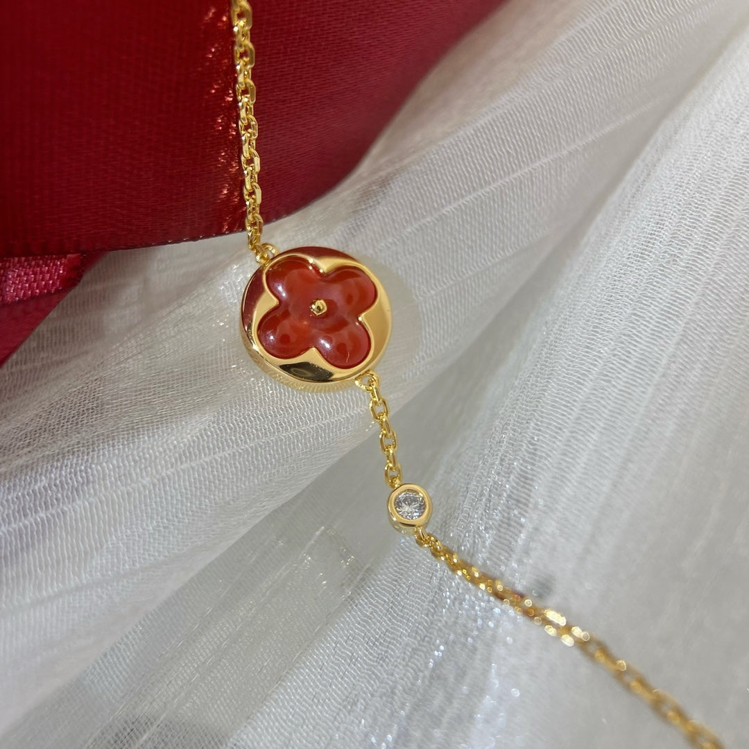 [baslovejewels]SUN PEDANT CARNELIAN BRACELET