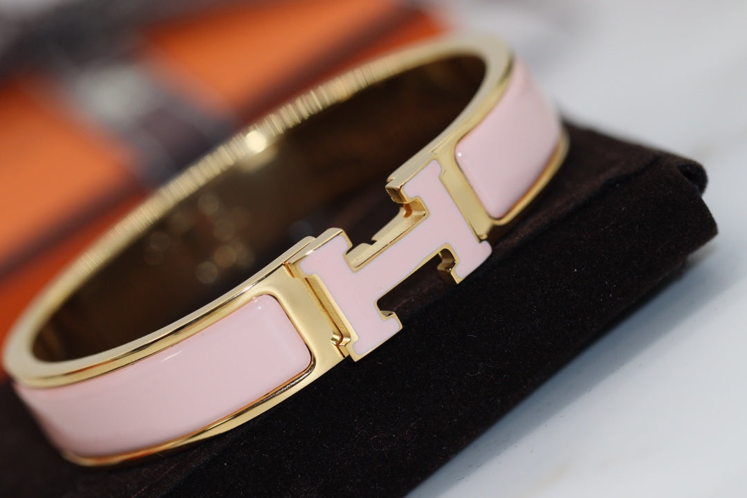 [baslovejewels]H BRACELET 12MM PINK